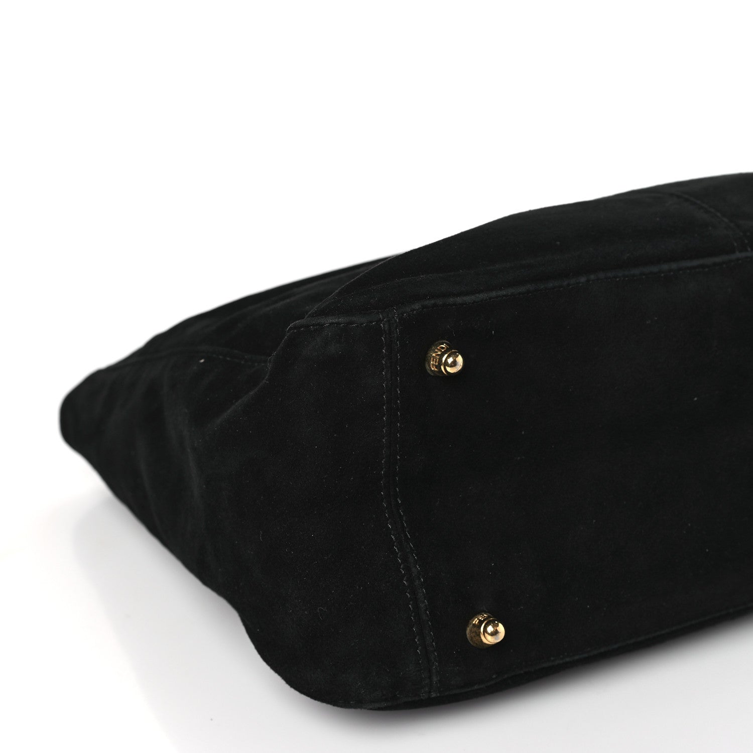 Fendi Suede Calfskin Holdall Tote Black 8 of 10