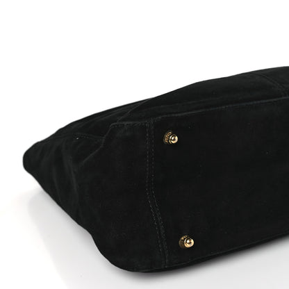 Fendi Suede Calfskin Holdall Tote Black 8 of 10