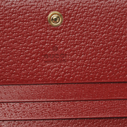 Gucci GG Supreme Monogram Tian Card Case Beige Multicolor Red 6 of 8