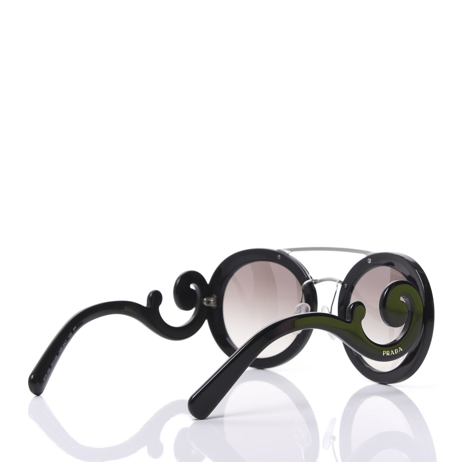 Prada Baroque Sunglasses SPR 13S Black 3 of 7