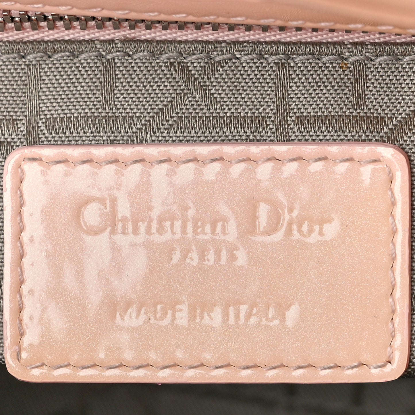 Patent Cannage Mini Lady Dior Pale Pink