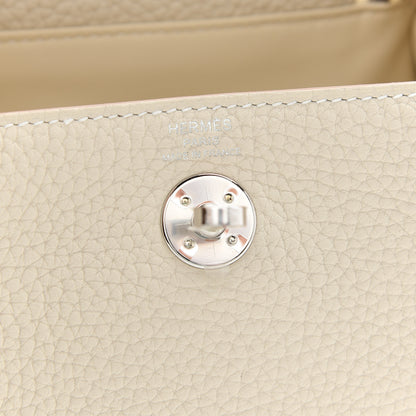 Hermes Taurillon Clemence Mini Lindy 20 Craie 5 of 8