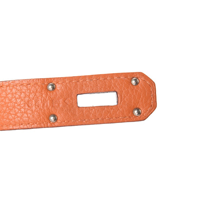 Hermes Taurillon Clemence Jypsiere 34 Orange 6 of 9