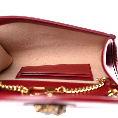 Gucci Textured Calfskin Web Mini Rajah Slim Flap Shoulder Bag Romantic Cherry 5 of 11