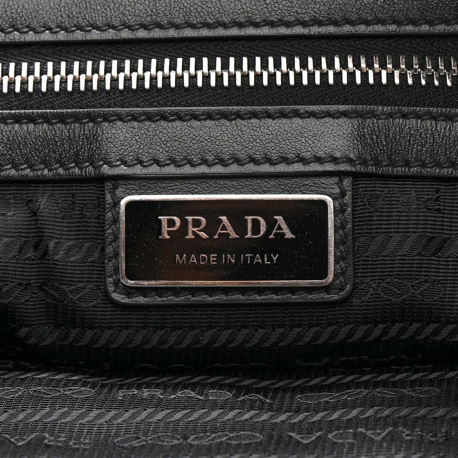 Prada Vitello Daino Triangle Shoulder Bag Blue 6 of 9