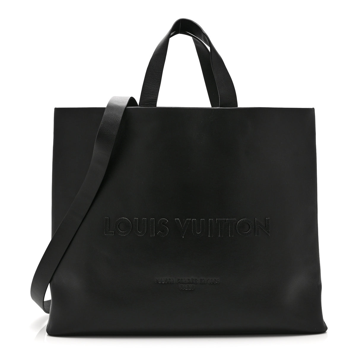 Calfskin Shopper Tote MM Black
