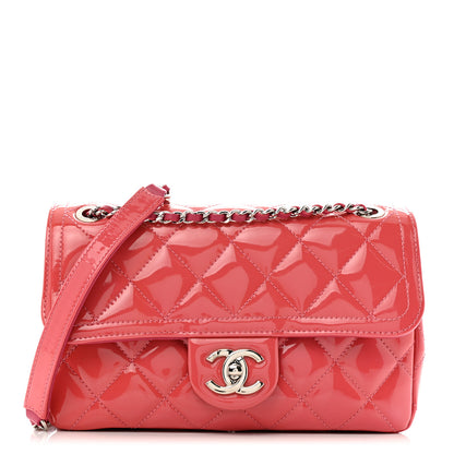 Chanel Patent Quilted Small Coco Shine Flap Pink 1 of 13