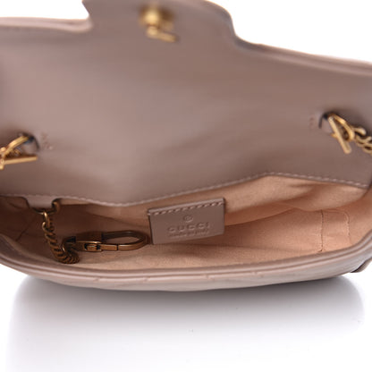 Gucci Calfskin Matelasse Super Mini GG Marmont Shoulder Bag Porcelain Rose 5 of 12