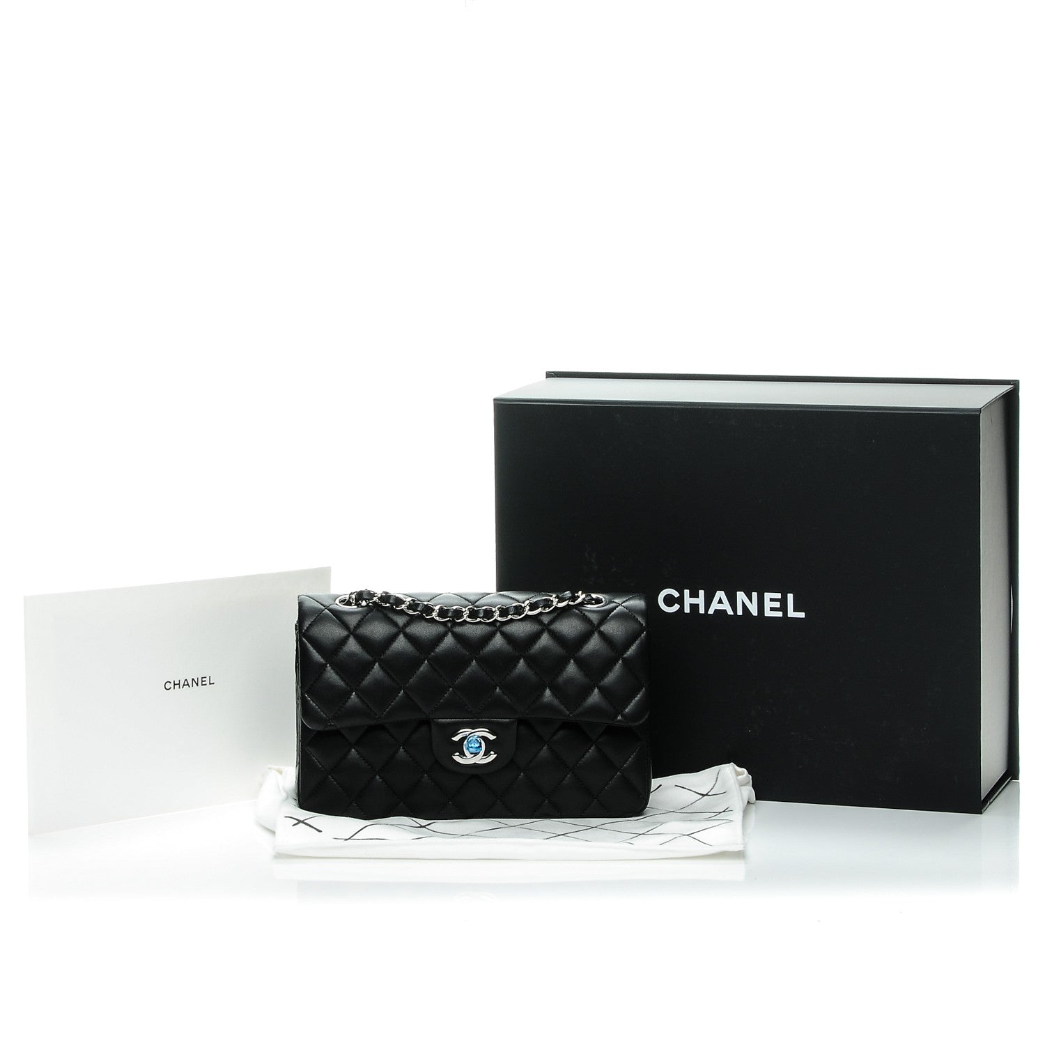 Chanel Lambskin Quilted Small Double Flap Black 8 of 8