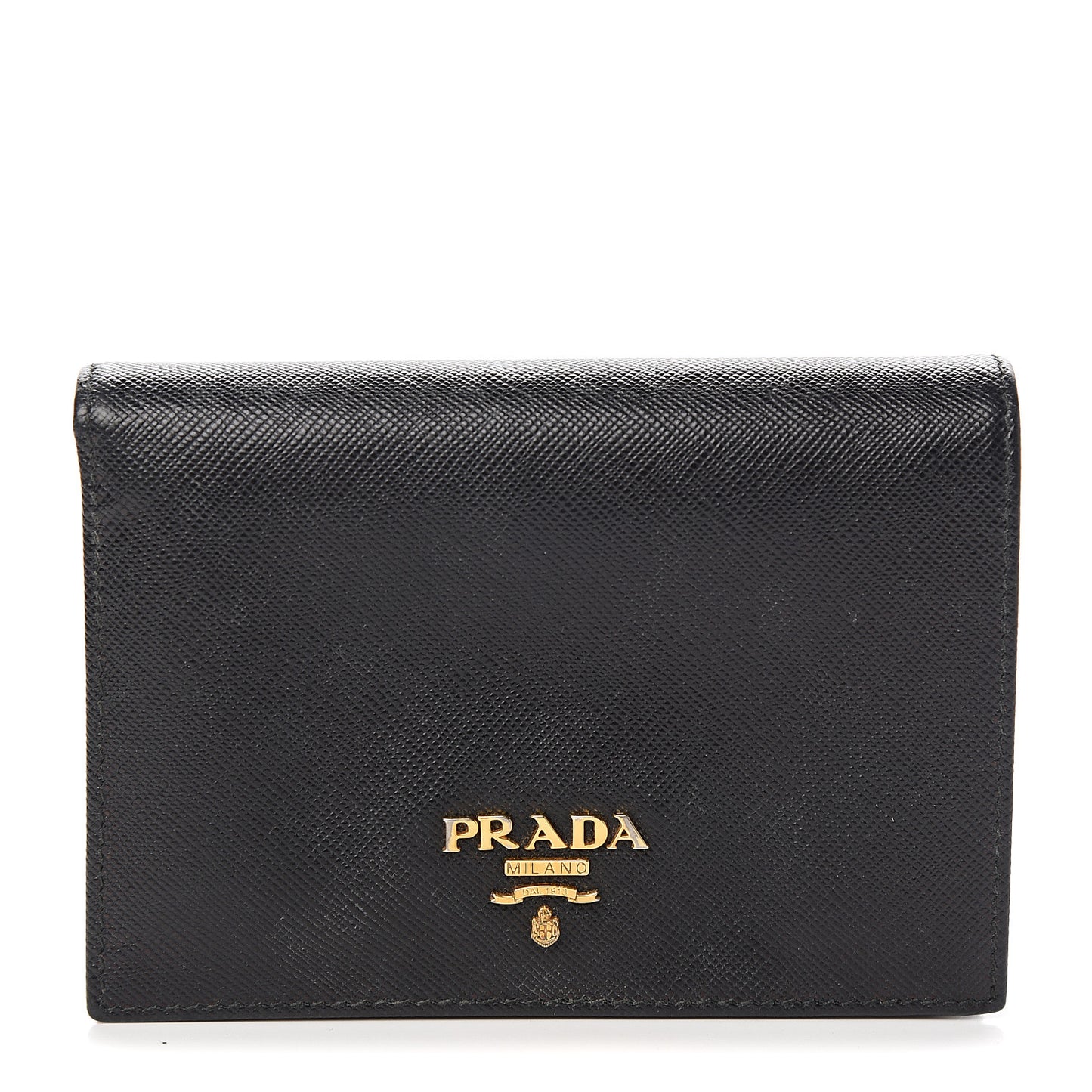 Saffiano Metal Bi-Fold Wallet Black
