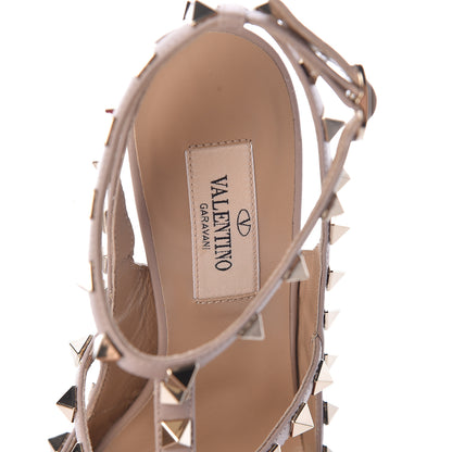 Valentino Garavani Patent Rockstud Ankle Strap Pumps 35 Poudre 5 of 9
