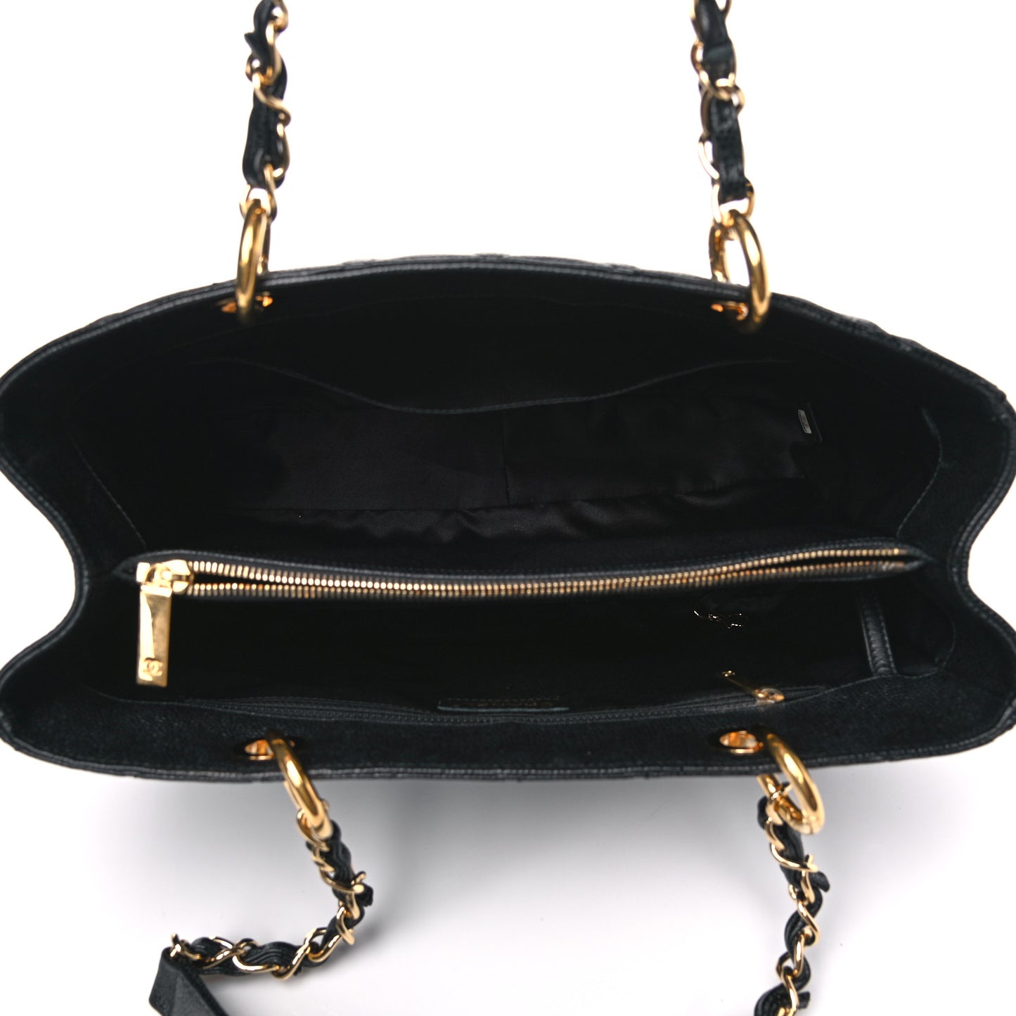 Caviar Quilted Grand Shopping Tote GST Black