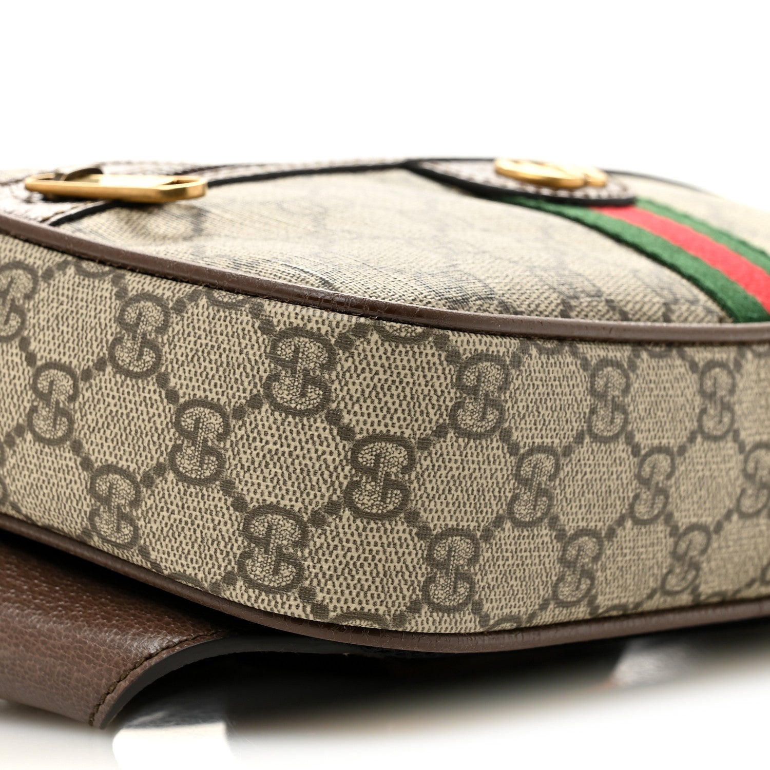 Gucci Soft GG Supreme Monogram Medium Ophidia Belt Bag Dark Brown 9 of 10