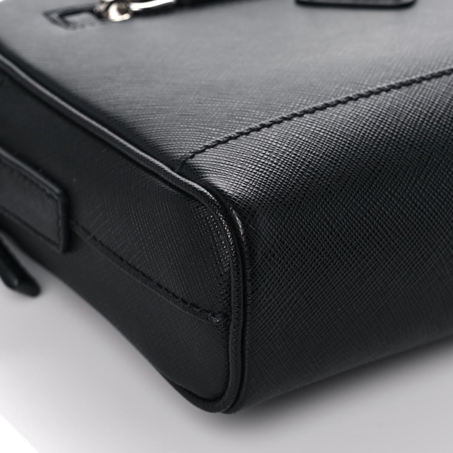 Saffiano Zip Crossbody Bag Black