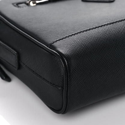 Prada Saffiano Zip Crossbody Bag Black 7 of 9