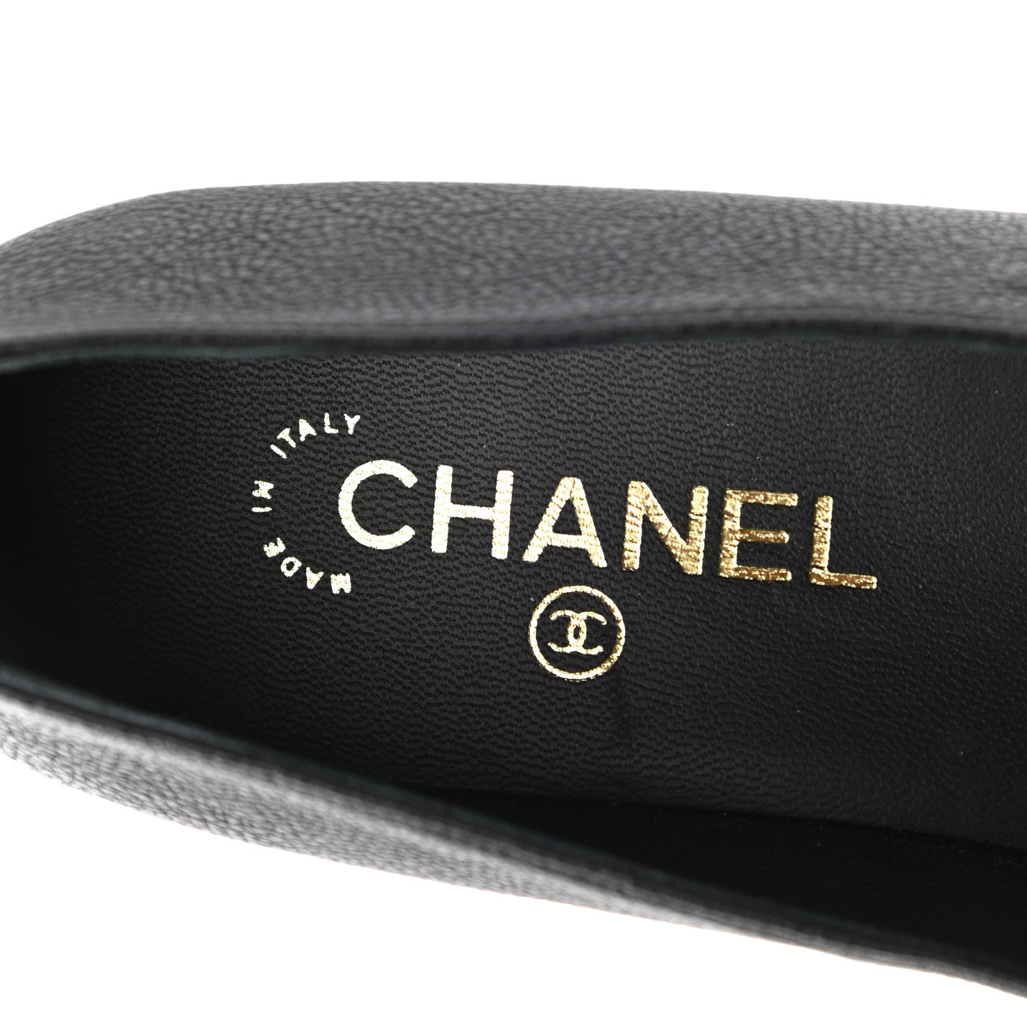 Chanel Calfskin CC Mocassin Loafers 38.5 Black 7 of 8