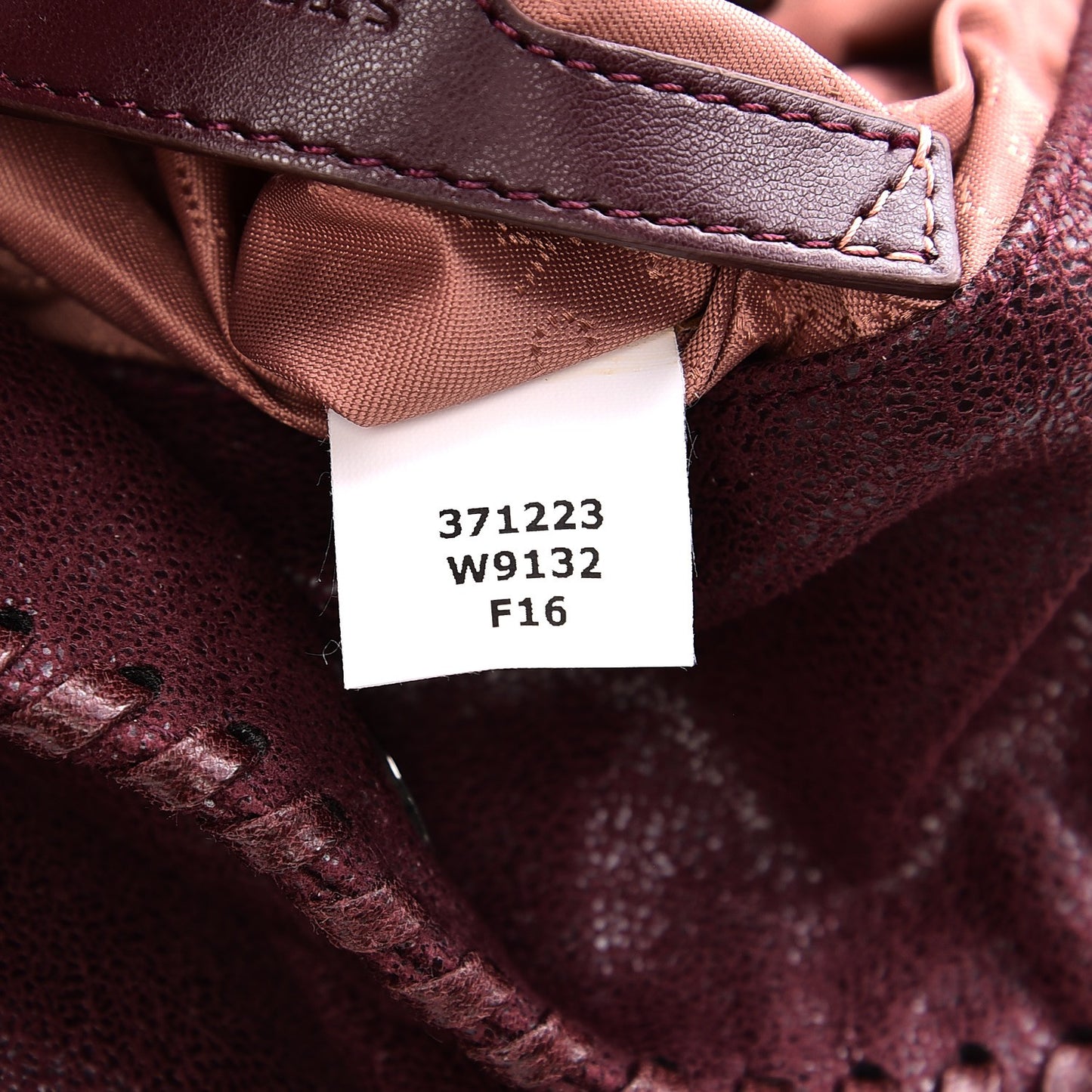 Shaggy Deer Mini Falabella Fold Over Tote Plum