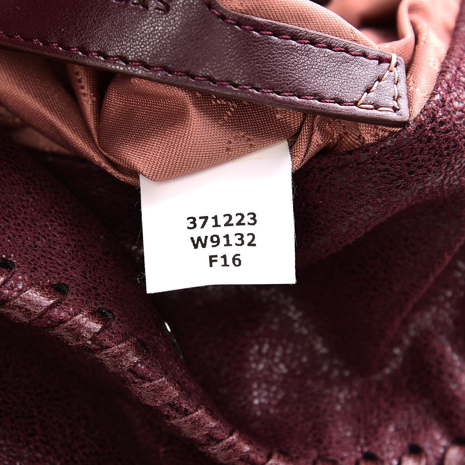 Stella McCartney Shaggy Deer Mini Falabella Fold Over Tote Plum 7 of 7