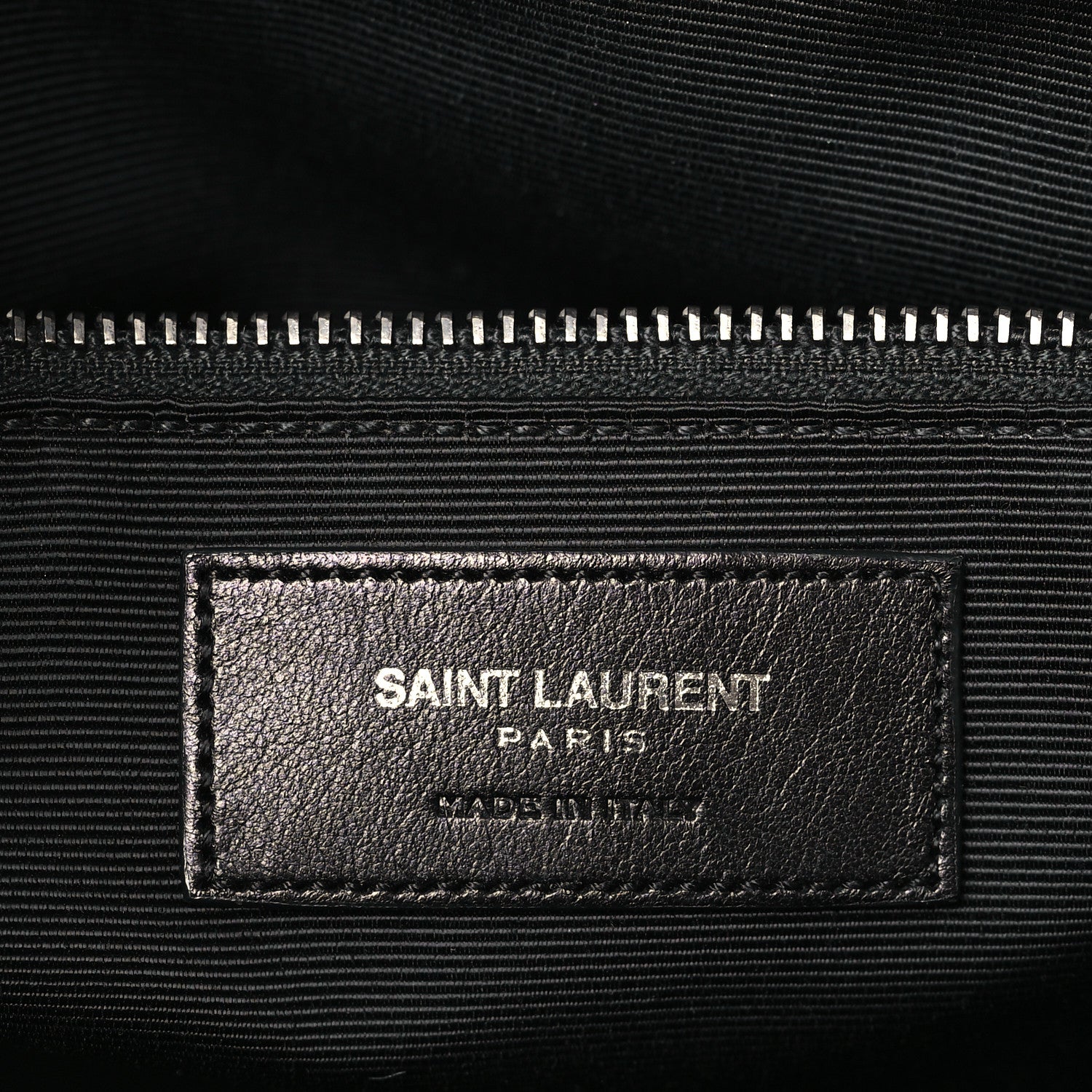 Saint Laurent Sheepskin Matelasse Chevron Large Monogram Shopping Bag Black 6 of 9