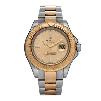Rolex Stainless Steel 18K Yellow Gold 40mm Oyster Perpetual Date Yacht-Master Watch Champagne 16623 1 of 4