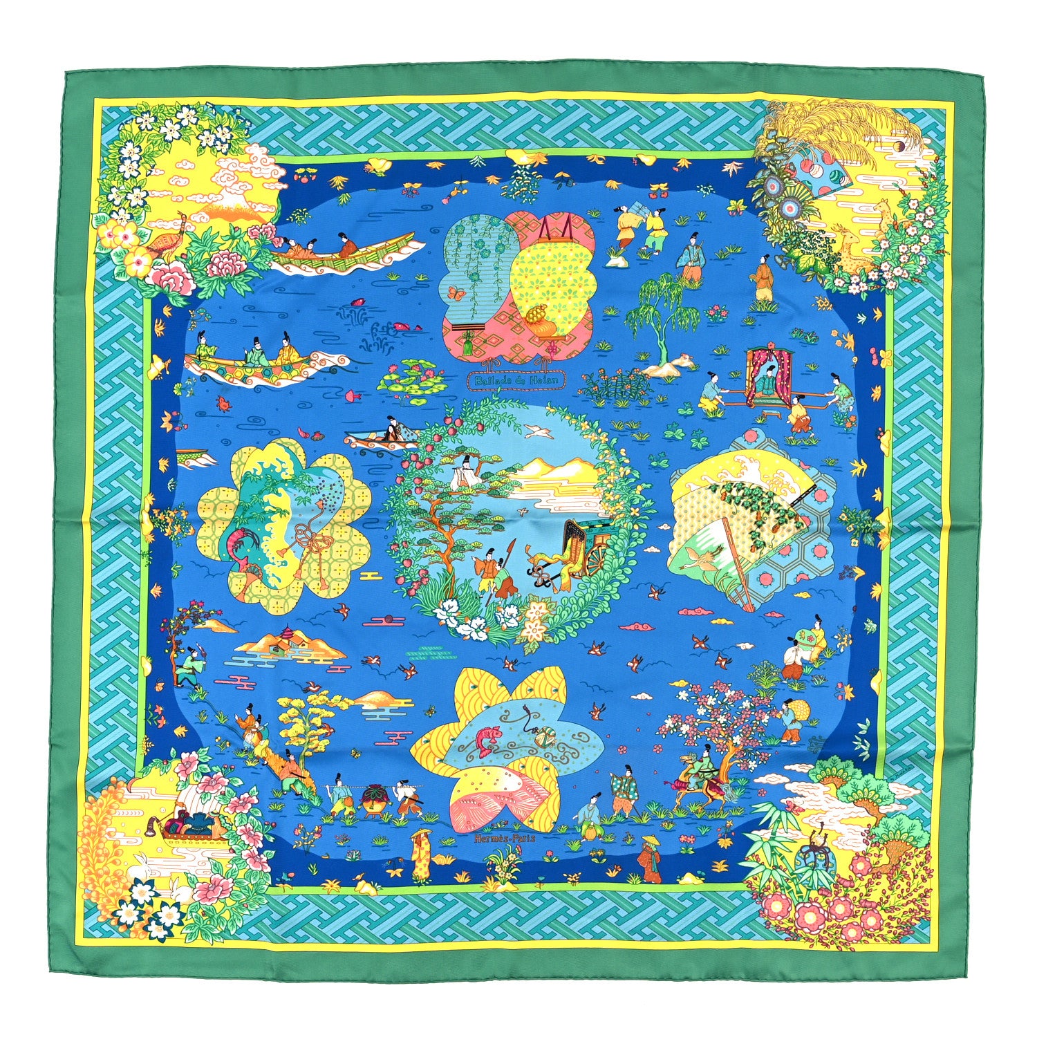 Hermes Silk Ballade De Heian Scarf 90 1 of 3