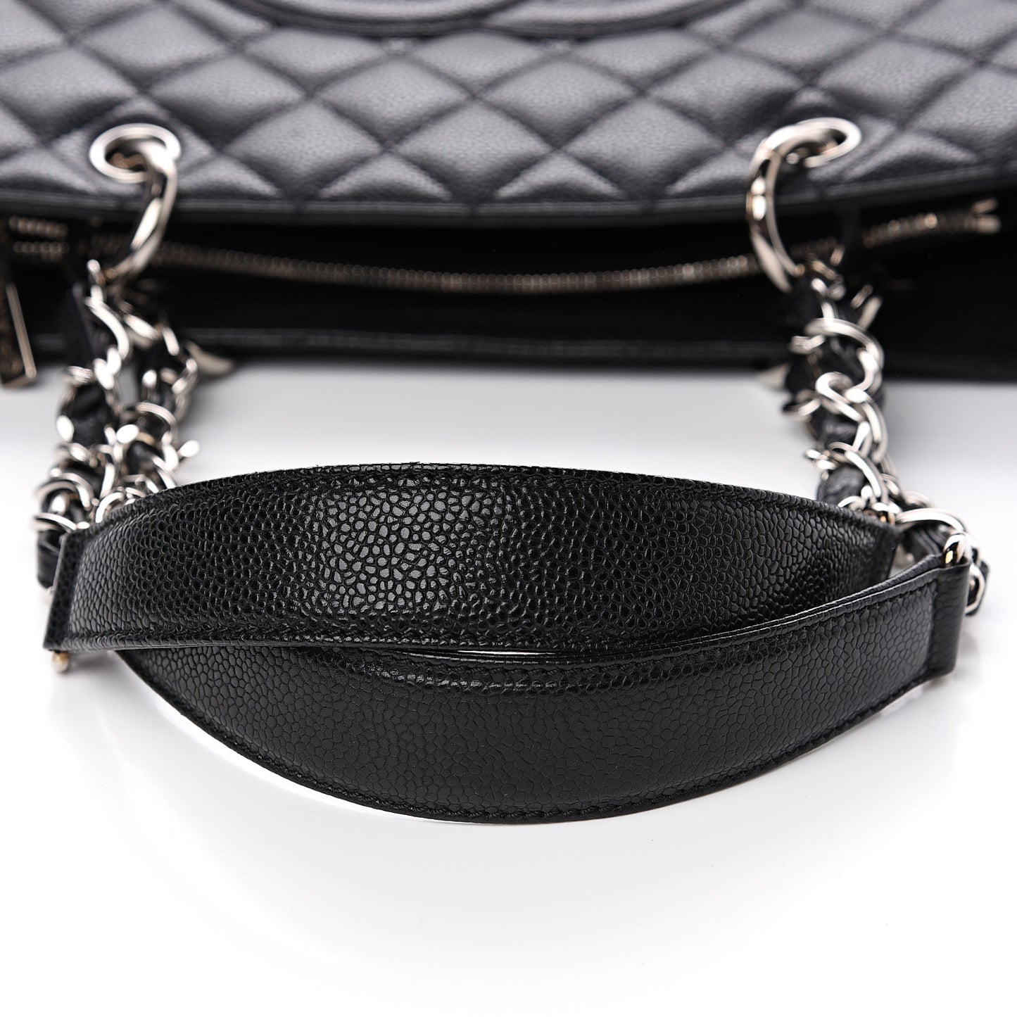 Caviar Quilted Grand Shopping Tote GST Black