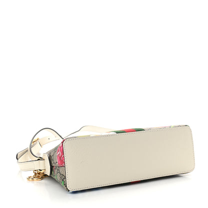 Gucci GG Supreme Monogram Flora Web GG Small Ophidia Dome Shoulder Bag White 4 of 9