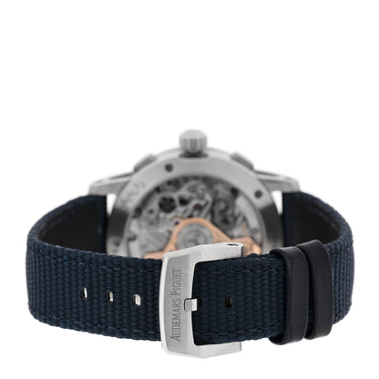 Audemars Piguet Stainless Steel Fabric 41mm Code 11.59 Automatic Watch Blue 26393ST.OO.A348KB.01 3 of 5