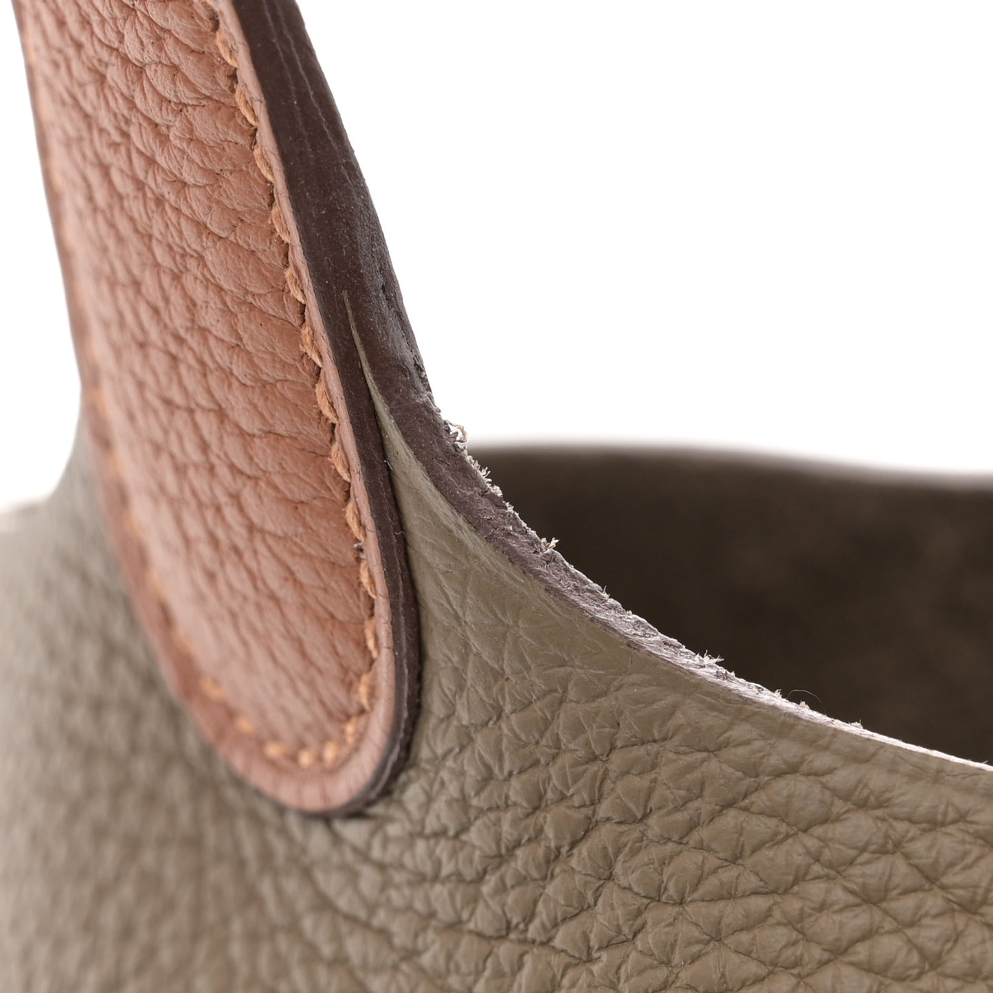 Taurillon Clemence Casaque Picotin Lock 22 Gold Etoupe Nata