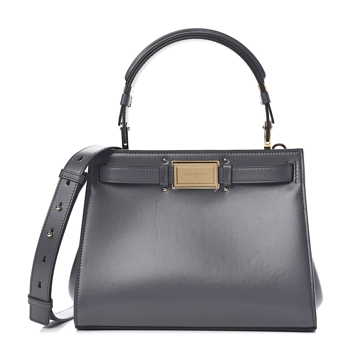 Calfskin Small Bespoke Shoulder Bag Storm Grey