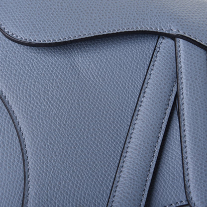Christian Dior Grained Calfskin Mini Saddle Bag Sky Blue 9 of 9