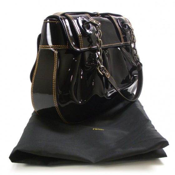 Fendi Patent B Bag Black 3 of 11
