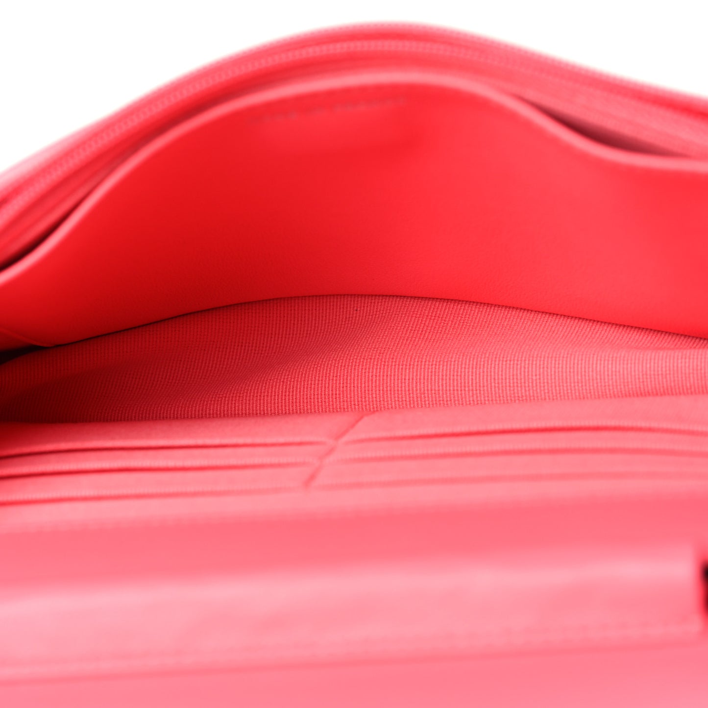 Lambskin Quilted Wallet On Chain WOC Coral Pink