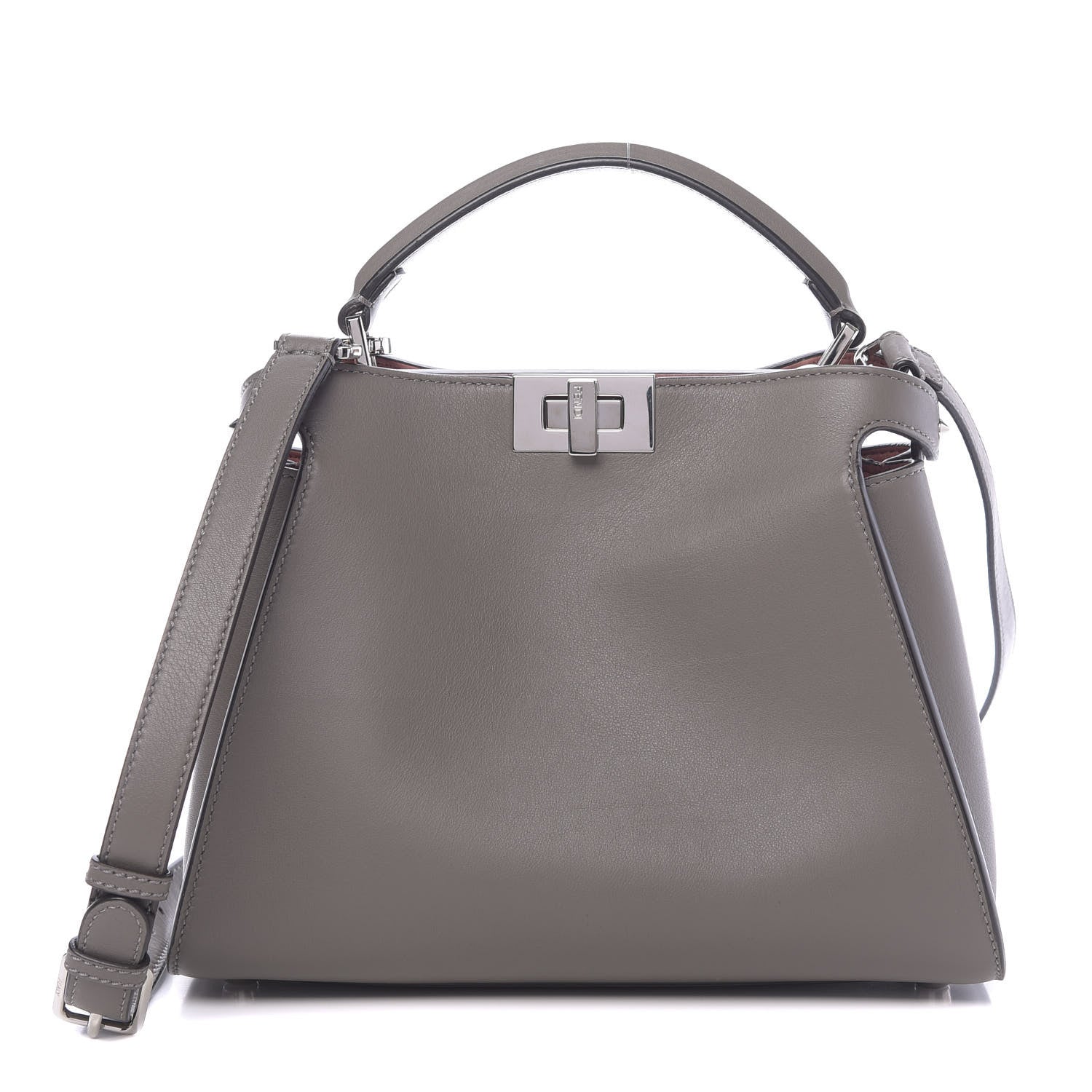 Fendi Vitello Tahiti Burro Medium Peekaboo Iconic Essentially Satchel Foresta Macaron 3 of 11