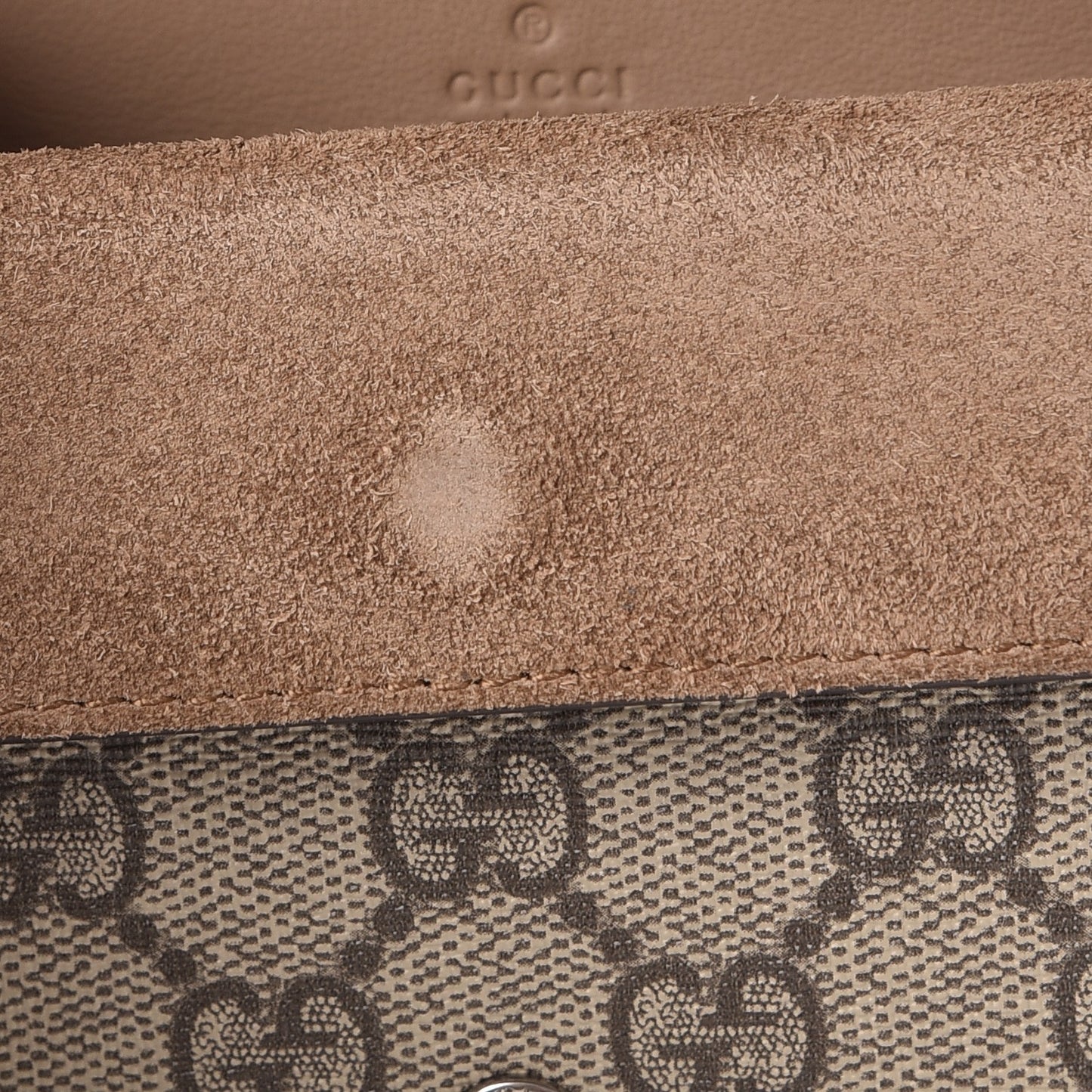 GG Supreme Monogram Super Mini Dionysus Shoulder Bag Taupe