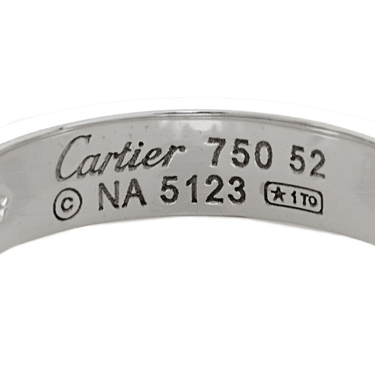 Cartier 18K White Gold Diamond 4mm LOVE Wedding Band Ring 52 6 4 of 4