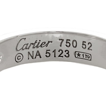 Cartier 18K White Gold Diamond 4mm LOVE Wedding Band Ring 52 6 4 of 4