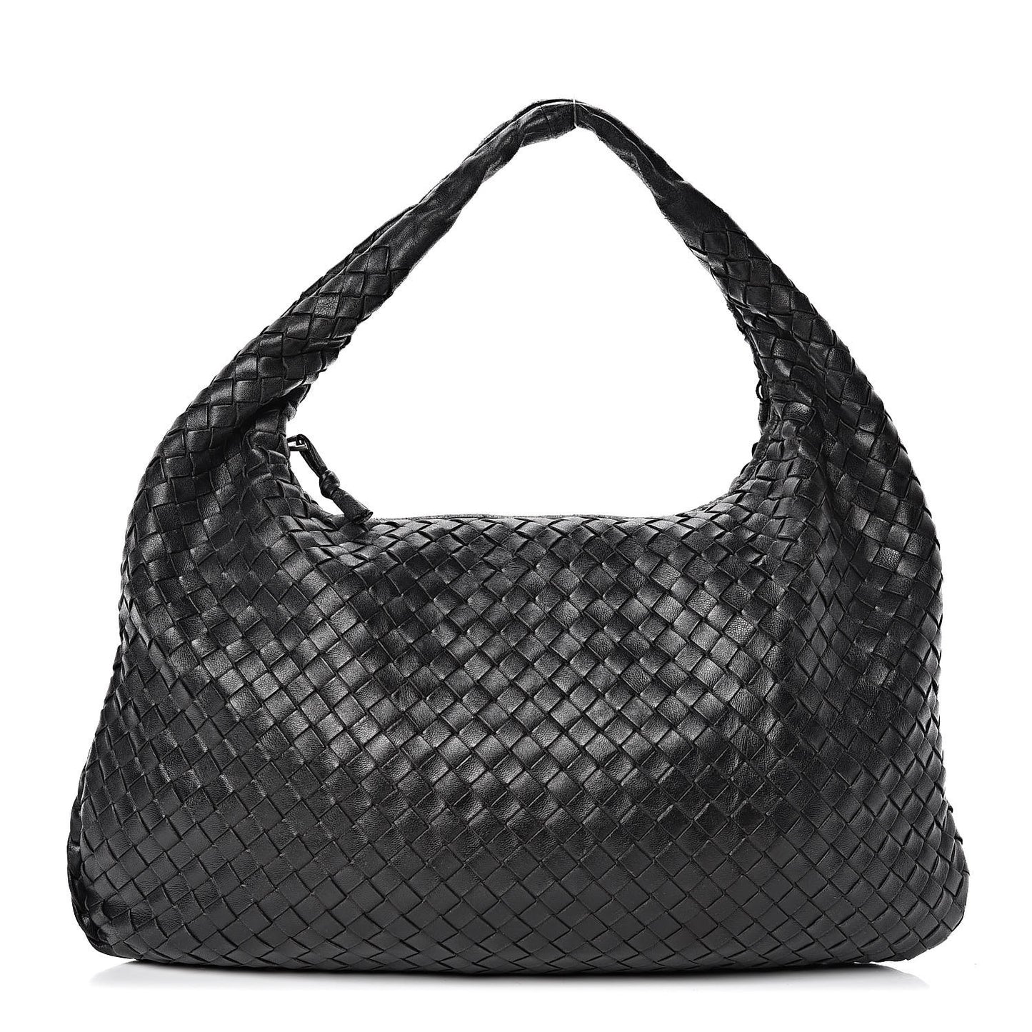 Nappa Intrecciato Medium Veneta Hobo Black