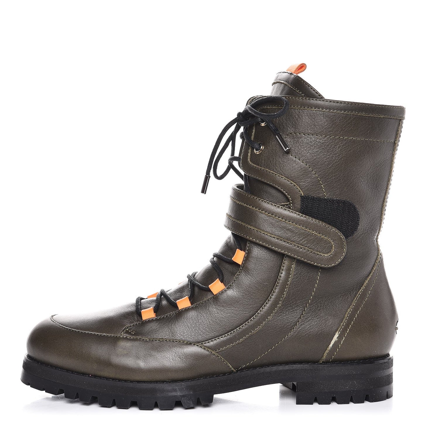 Smooth Calfskin Decker Flat Boots 41 Army Green