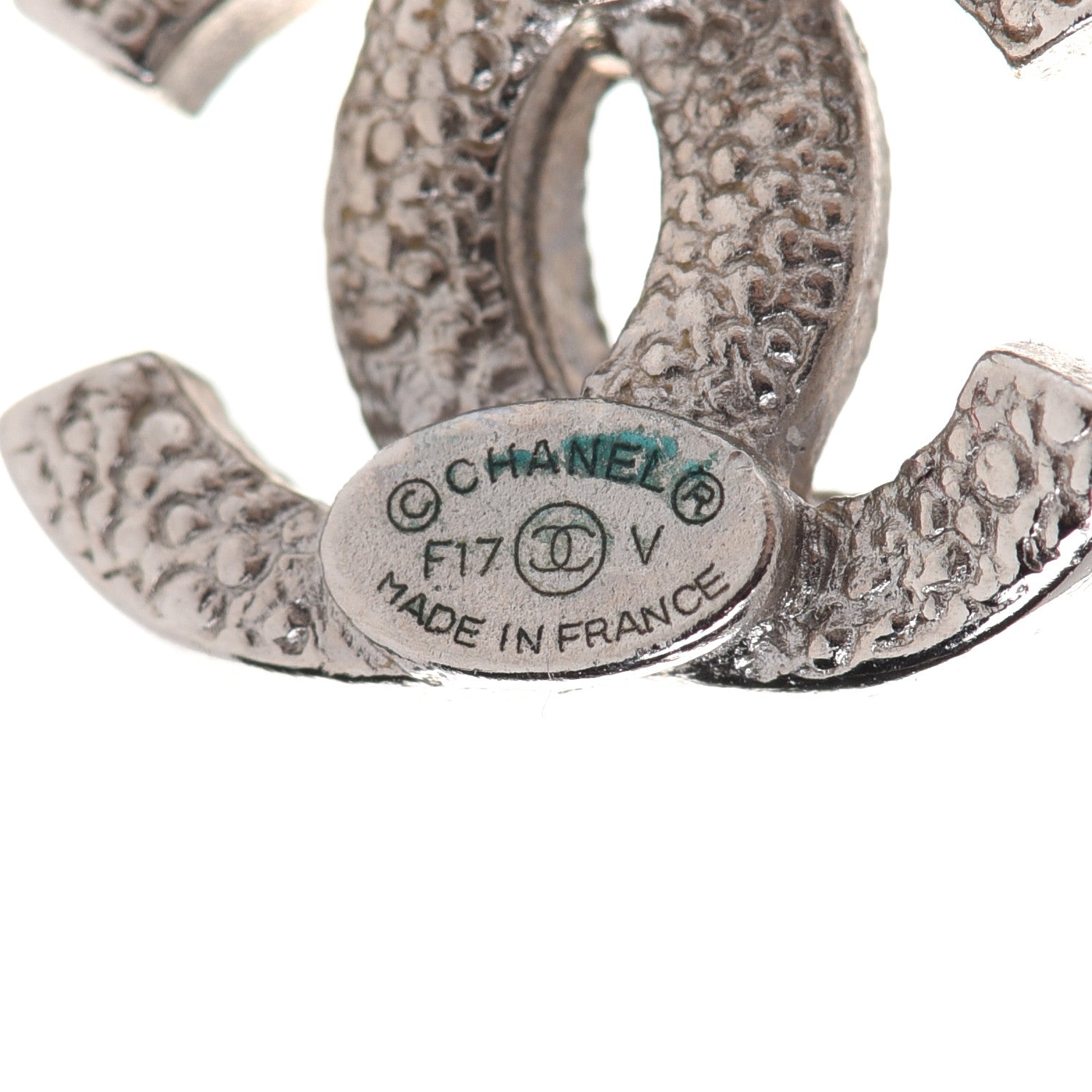 Chanel Crystal Mini Timeless CC Earrings Silver 4 of 5