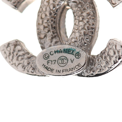 Chanel Crystal Mini Timeless CC Earrings Silver 4 of 5