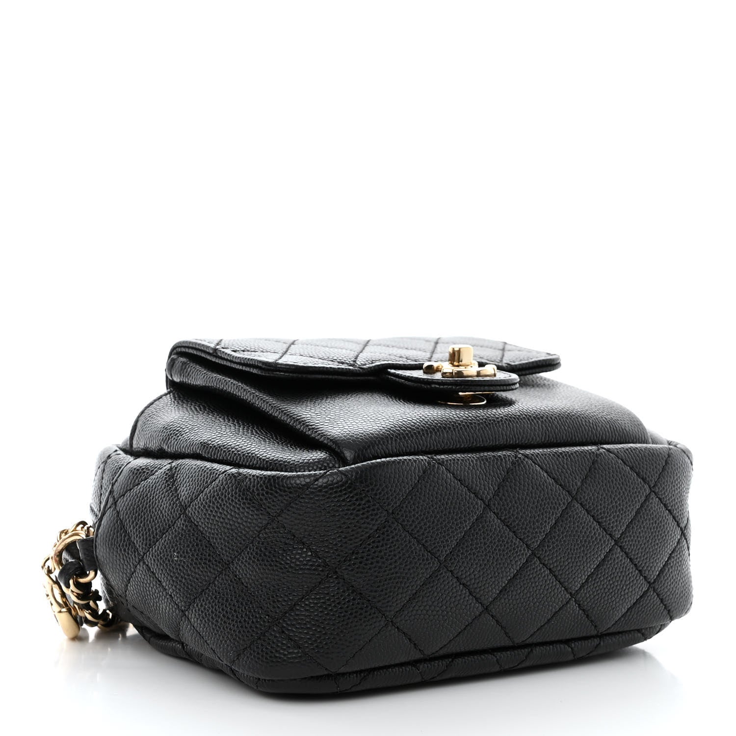 Chanel Caviar Quilted CC Day Camera Case Black 4 of 10