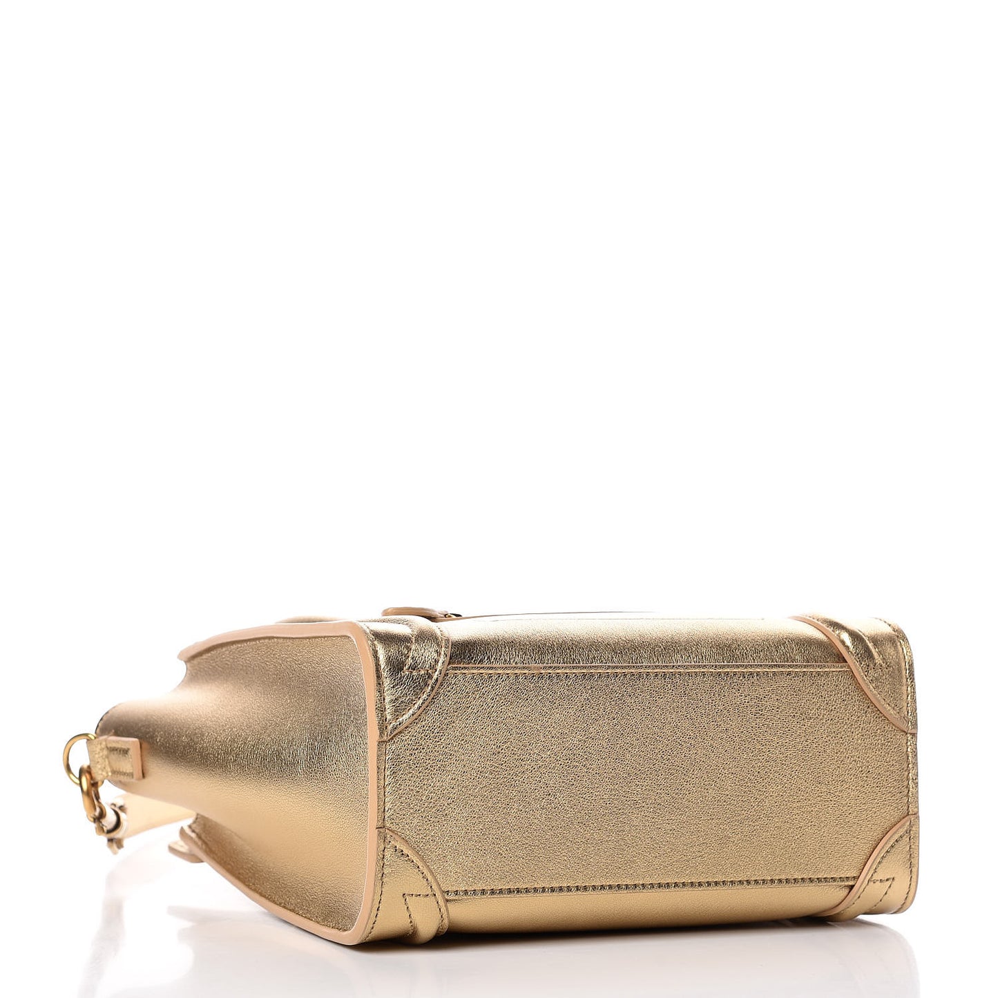 Laminated Lambskin Nano Luggage Gold