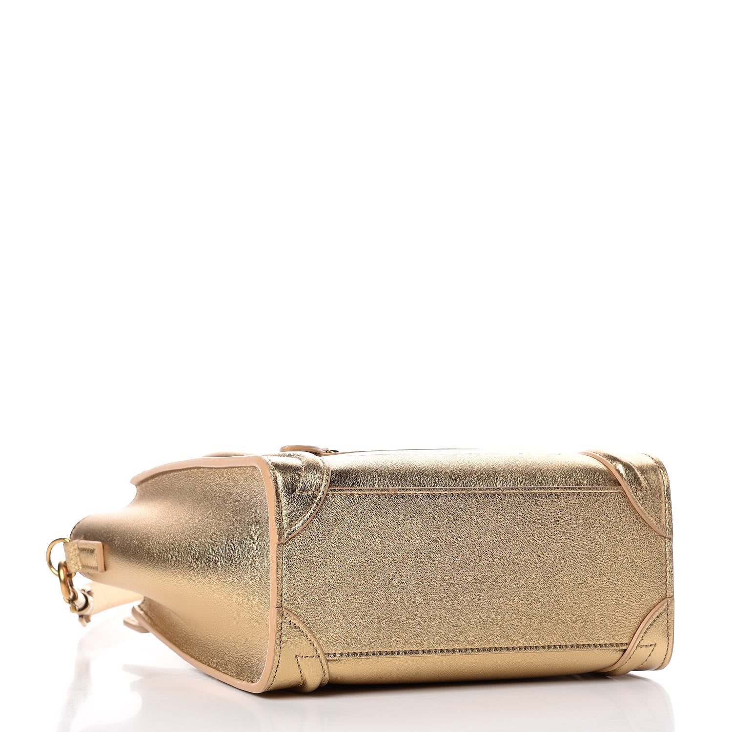 Celine Laminated Lambskin Nano Luggage Gold 4 of 10