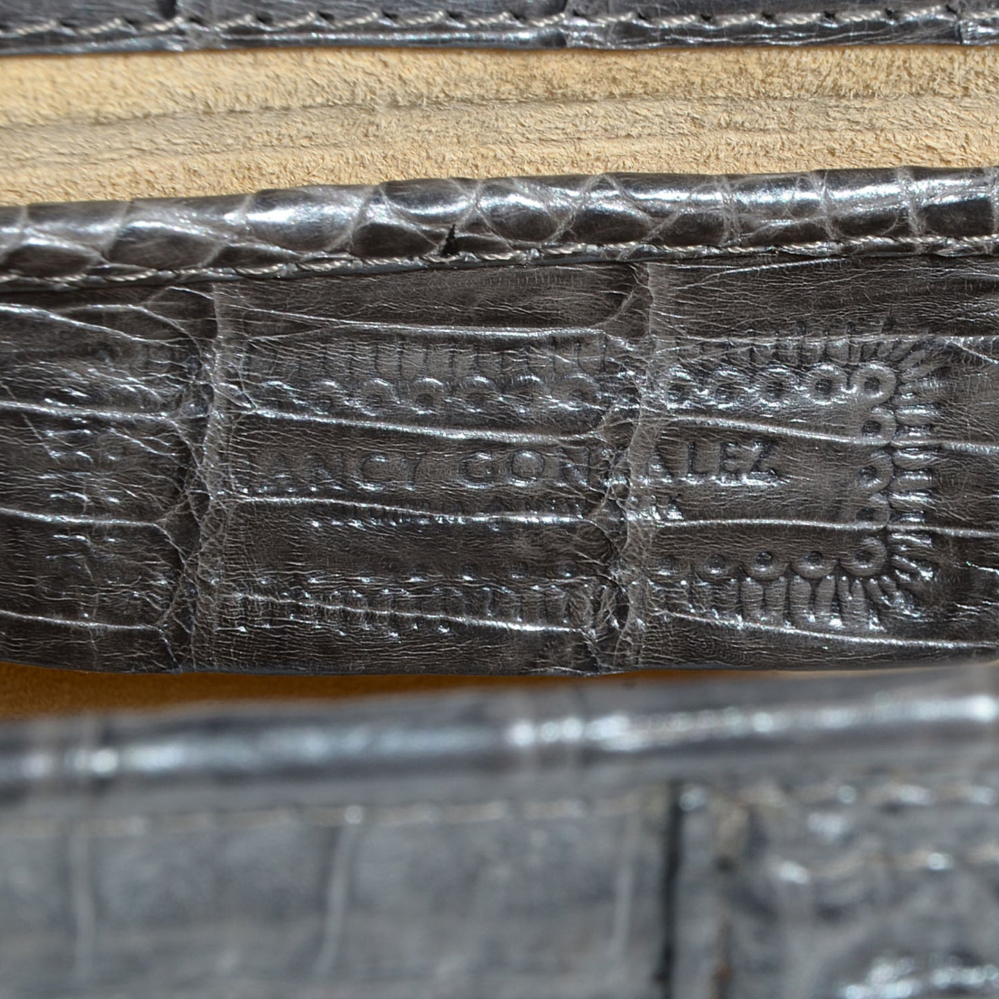 Crocodile Clutch Grey