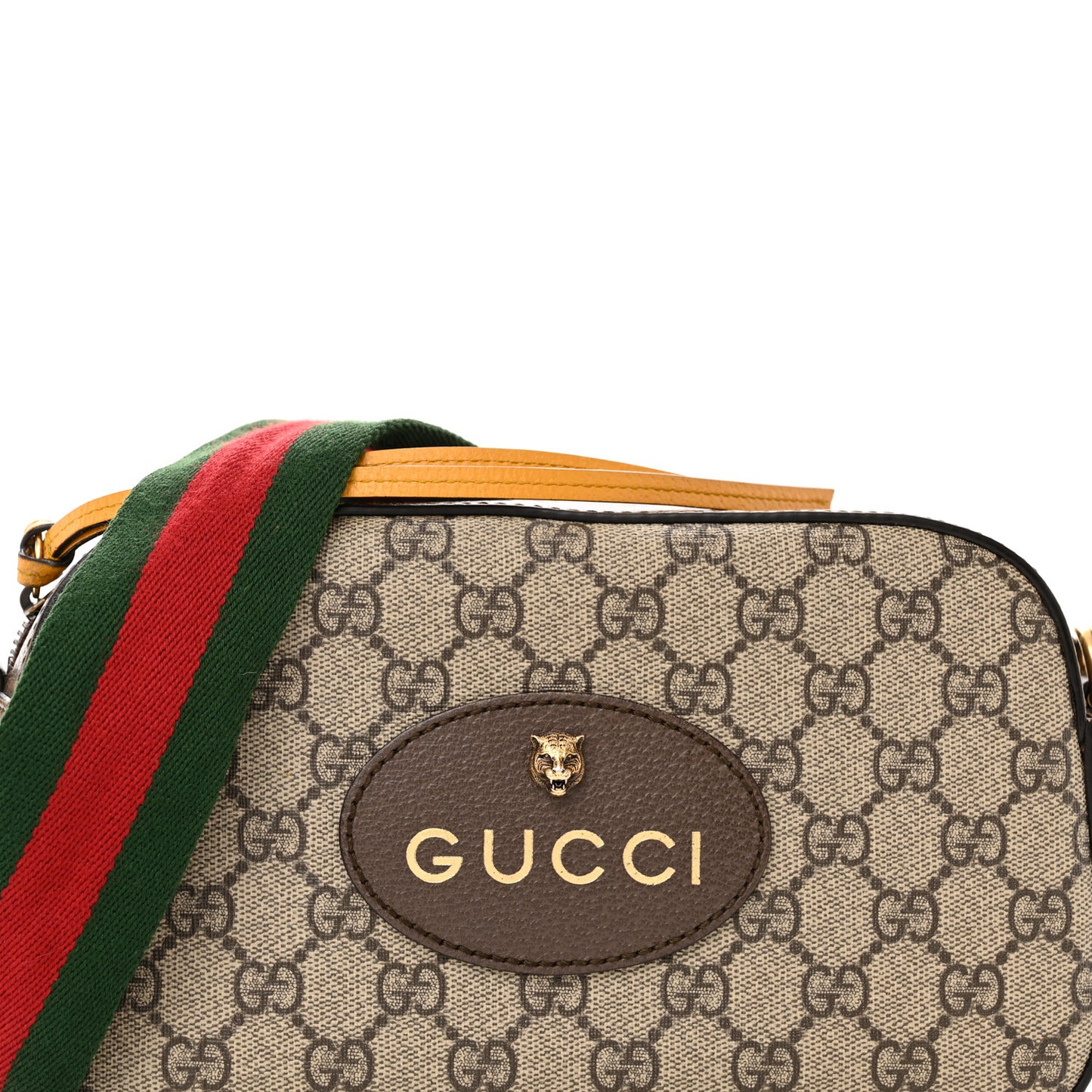 GG Supreme Monogram Web Neo Vintage Shoulder Bag Beige New Acero Crop