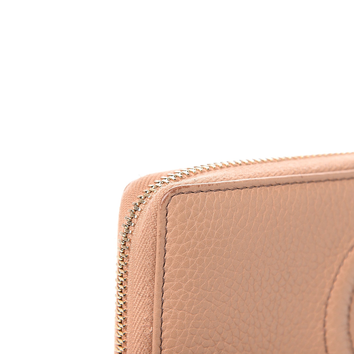 Gucci Pebbled Calfskin Soho Zip Around Wallet Camelia 14 of 15