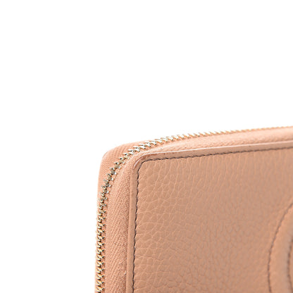 Gucci Pebbled Calfskin Soho Zip Around Wallet Camelia 14 of 15