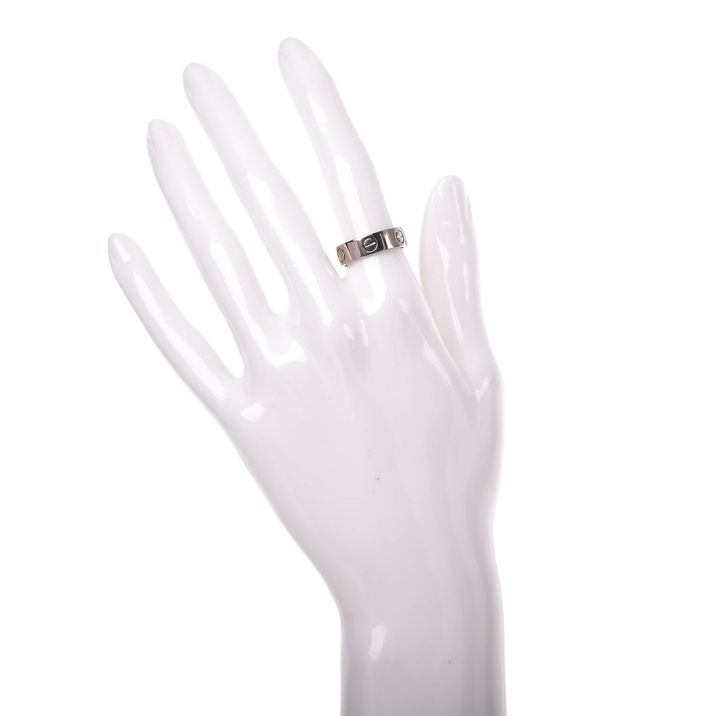 18K White Gold 5.5mm LOVE Ring 53 6.25