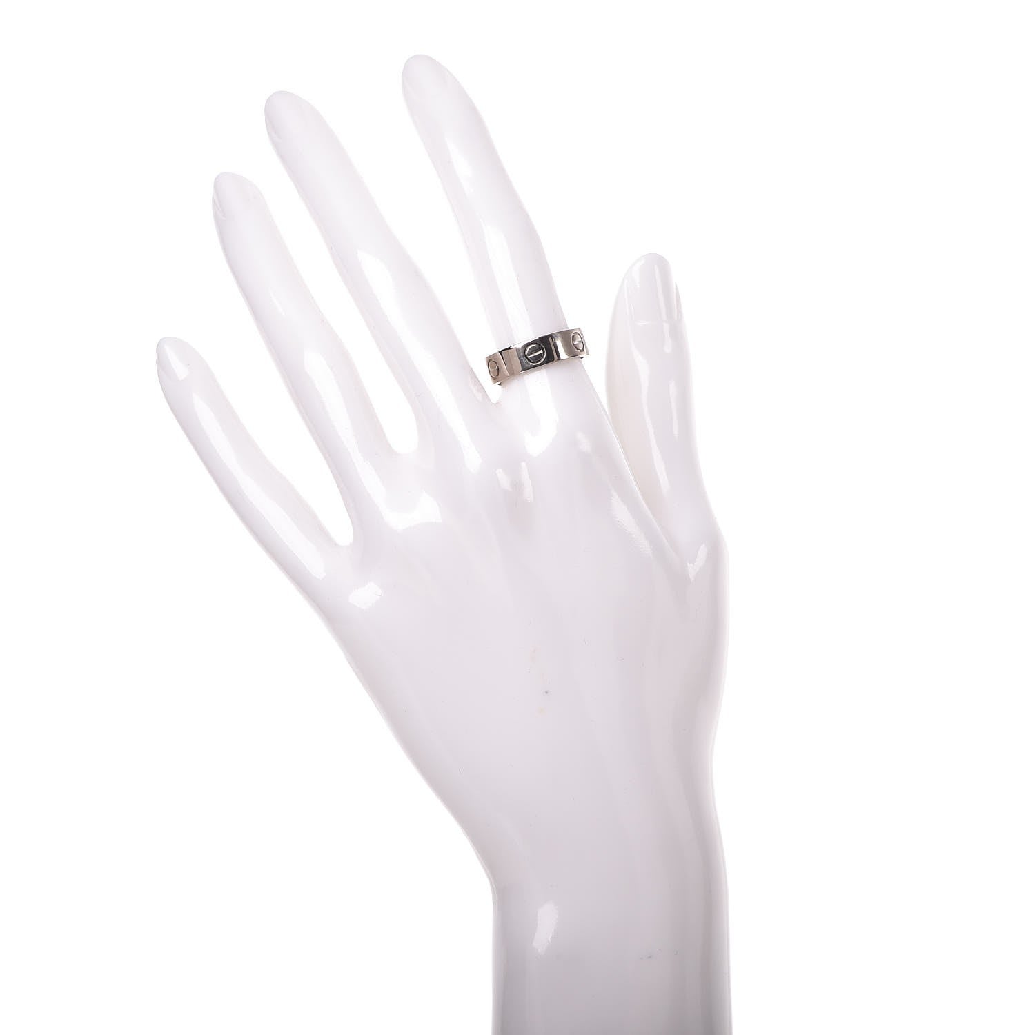 Cartier 18K White Gold 5.5mm LOVE Ring 53 6.25 2 of 5